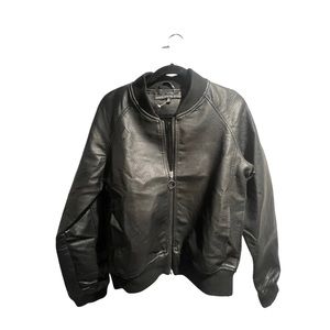 Vegan Leather bomber jacket